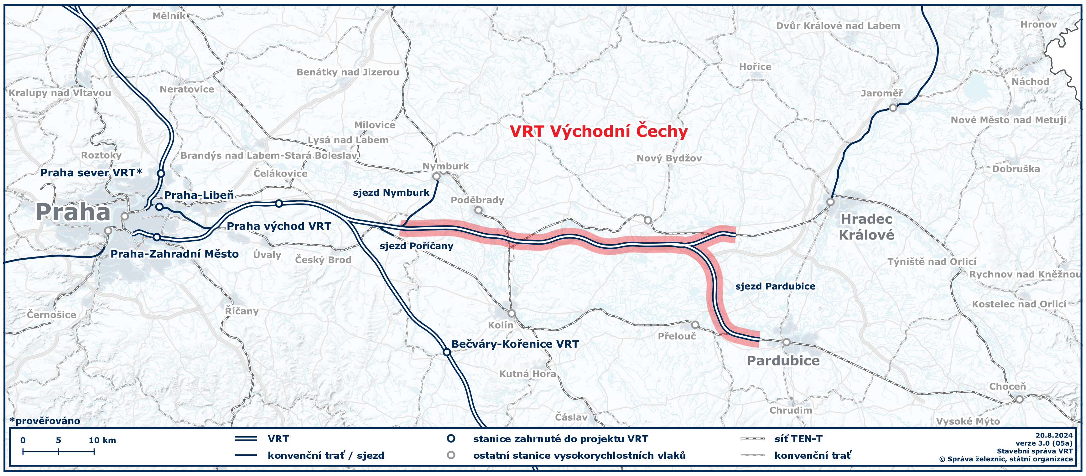 VRT Východní Čechy - schéma