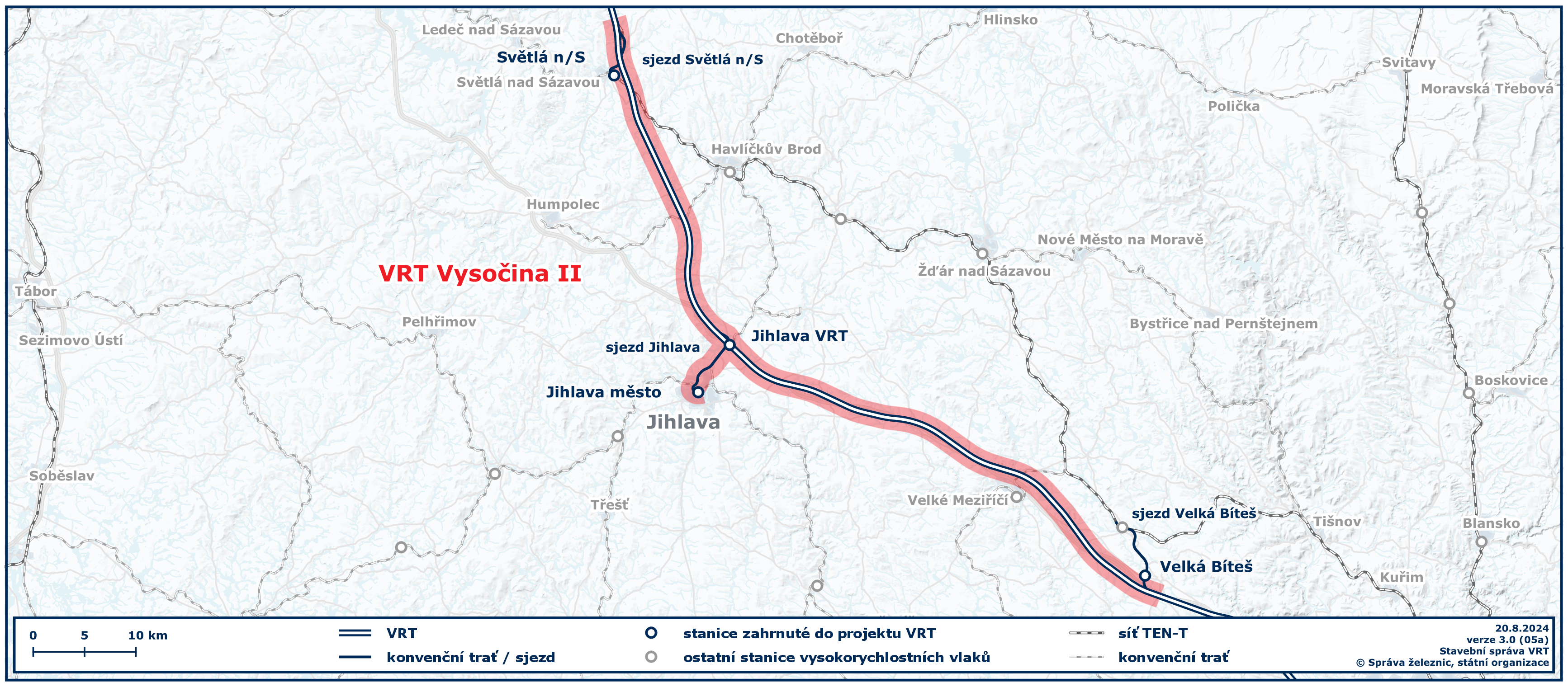 VRT Vysočina fáze II - schéma