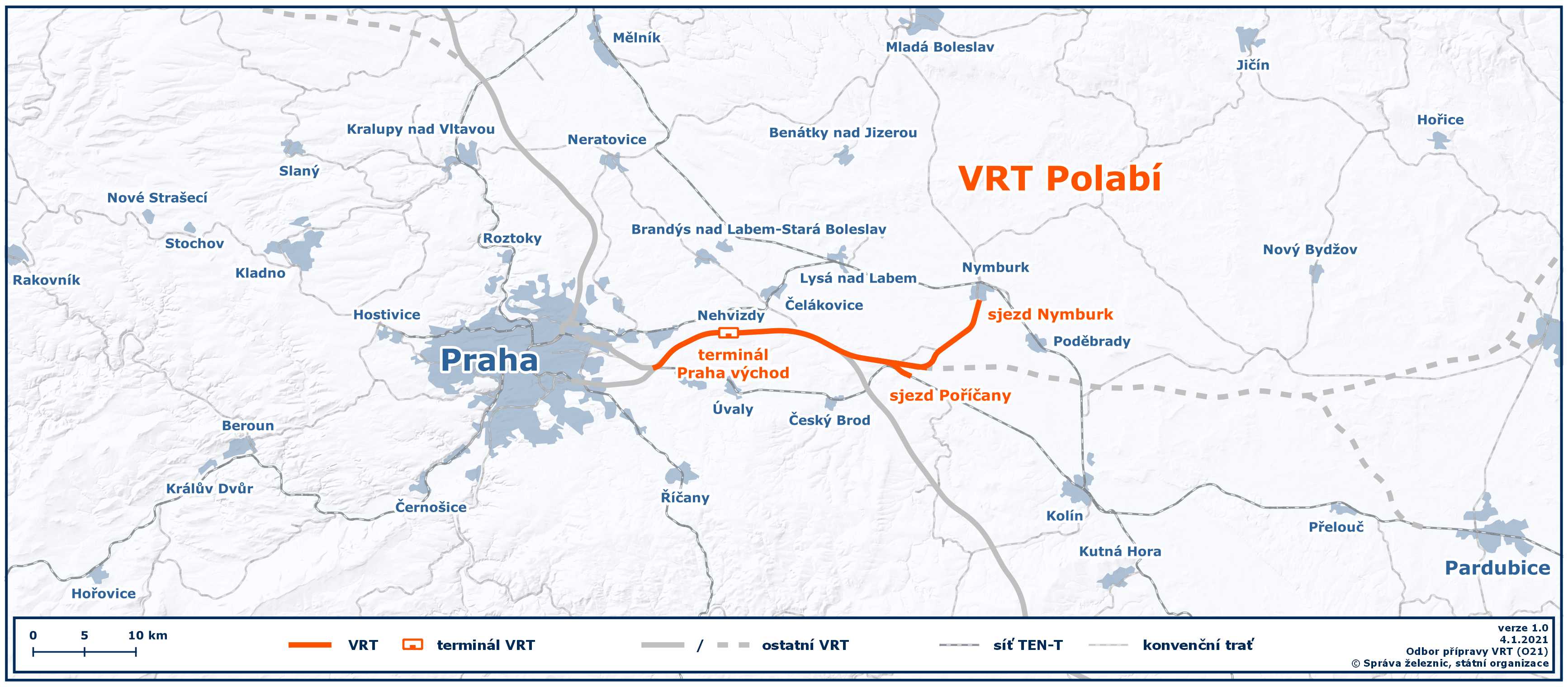 Mapa VRT Polabí