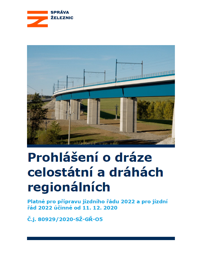 Prohlášení o dráze celostátní a dráhách regionálních